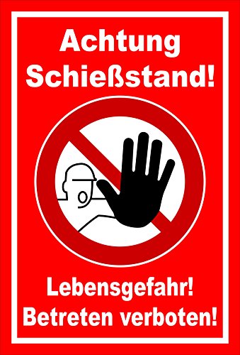 Schild - Achtung Schießstand! - Lebensgefahr! Betreten verboten! - entspr. DIN ISO 7010 / ASR A1.3 – 60x40cm | stabile 3mm starke PVC Hartschaumplatte – S00356-020-D +++ in 20 Varianten erhältlich Schild - Achtung Schießstand! - Lebensgefahr! Betreten verboten! - entspr. DIN ISO 7010 / ASR A1.3 – 60x40cm | stabile 3mm starke PVC Hartschaumplatte – S00356-020-D +++ in 20 Varianten erhältlich von Melis-Folienwerkstatt