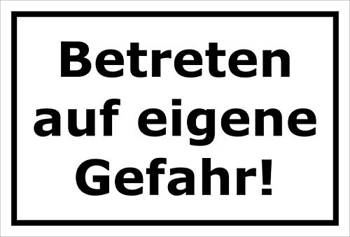 Melis-Folienwerkstatt Schild - Betreten auf eigene Gefahr - 15x10cm | Bohrlöcher | 3mm Aluverbund – S00080-114-A 20 VAR Melis-Folienwerkstatt Schild - Betreten auf eigene Gefahr - 15x10cm | Bohrlöcher | 3mm Aluverbund – S00080-114-A 20 VAR von Melis-Folienwerkstatt