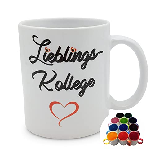 Tasse Lieblings-Kollege mit Herz Geschenk Kaffee-Becher – hellblau von Melis-Folienwerkstatt