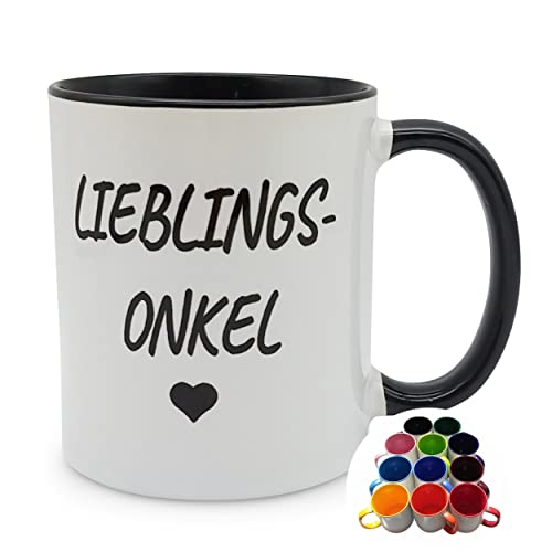 Tasse Lieblings-Onkel Geschenk Kaffee-Becher – dunkelblau von Melis-Folienwerkstatt