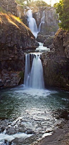 Türtapete Türposter selbstklebend – Wasserfall in den Bergen - 90x205cm und 100x210cm - Fototapete Poster Türfolie Tapete – T00128 von Melis Folienwerkstatt