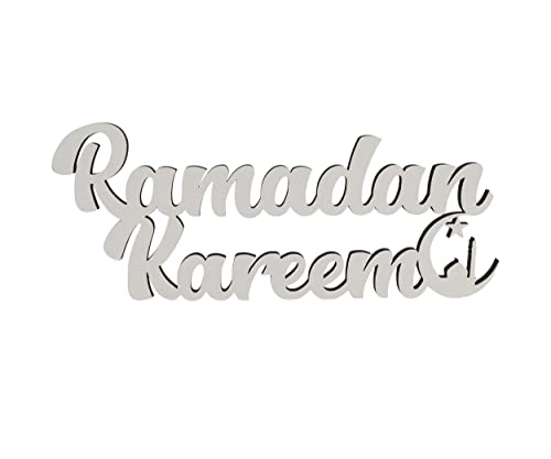 Deko-Schriftzug - Ramadan Kareem – Schild aus Holz in weiß – 20cm von Melis