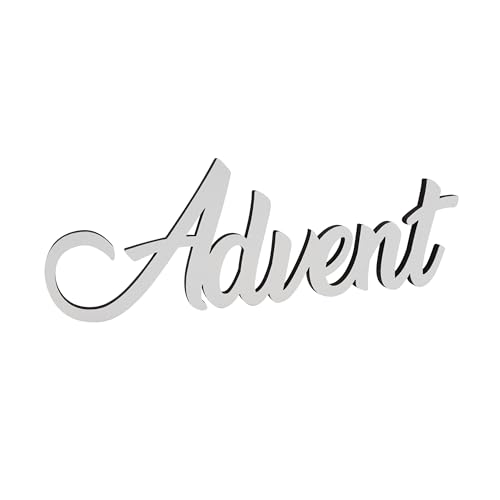 Melis Deko-Schriftzug Advent – Weihnachten Weihnachts-deko aus Holz in weiß – 20cm von Melis