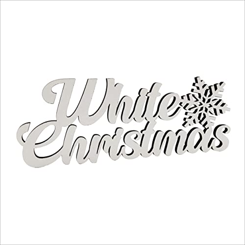 Melis Deko-Schriftzug White Christmas – Weihnachten Weihnachts-deko aus Holz in weiß – 20cm von Melis