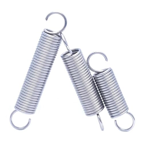 10 Stück Zugfeder mit offenem Haken aus Edelstahl 304, Durchmesser 0,5 mm, mit O-Haken, Zugfeder, Außendurchmesser 5 mm, 6 mm, Zugfeder(90mm,6mm (10Pcs)) von Melitare
