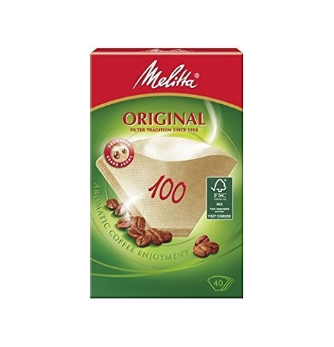 40 x Filtertüten/Kaffeefilter "Melitta Original 100" (Naturbraun) von Melitta
