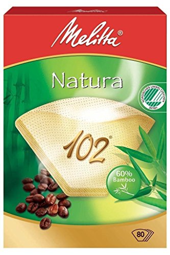 400 x Filtertüten/Kaffeefilter"Melitta Natura 102" (Natur - 60% Bambus / 3 Aromazonen-Filter) von Melitta
