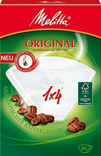 400 x Filtertüten/Kaffeefilter"Melitta Original 1x4 (Grösse 4)" (Weiß / 3 Aromazonen-Filter) von Melitta