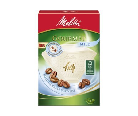 400 x Filtertüten / Kaffeefilter "Melitta Gourmet 1x4 (Grösse 4) MILD" (Weiß / 3 - Aromazonen) von Melitta