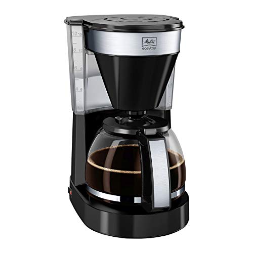 Melitta Easy Top - Filterkaffeemaschine - mit Glaskanne - Tropfstopp - 10 Tassen - Schwarz (1023-04) von Melitta