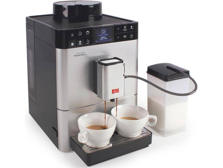 MELITTA Kaffeevollautomat Passione One Touch F53/1-101, silber , silber (silberfarben), B:38cm H:39cm T:25,3cm, Kaffeevollautomaten, One Touch Funktion, tassengenau frisch gemahlene Bohnen von Melitta