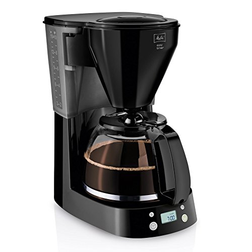 Melitta Easy Timer - Filterkaffeemaschine - mit Glaskanne - Timer Funktion - Tropfstopp - 10 Tassen - Schwarz (1010-14) von Melitta