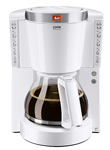 Melitta Look Selection - Filterkaffeemaschine - mit Glaskanne - Tropfstopp - 10 Tassen - Weiß (1011-03) von Melitta