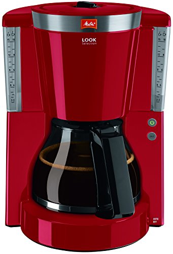 Melitta Look Selection - Filterkaffeemaschine - mit Glaskanne - Tropfstopp - 10 Tassen - Rot (1011-17) von Melitta