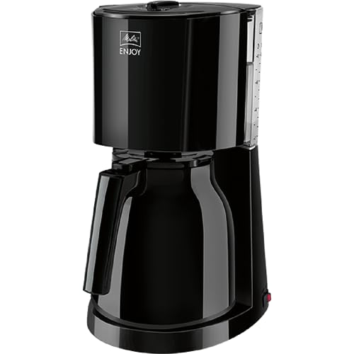 Melitta Enjoy Therm - Filterkaffeemaschine - mit Thermokanne - Tropfstopp - 8 Tassen - Schwarz (1017-06) von Melitta