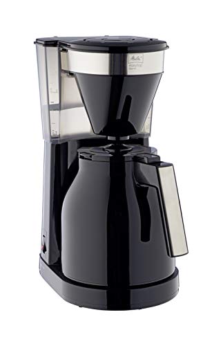 Melitta 1023-08 EasyTop Therm Filterkaffeemaschine, Edelstahl, Kunststoff schwarz von Melitta