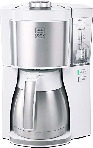 Melitta Look V Perfection - Filterkaffeemaschine - mit Thermokanne - Tropfstopp - 10 Tassen - Weiß (1025-15) von Melitta