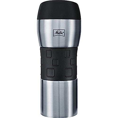 Melitta Isolier-Trinkbecher 206056, Heiß und Kaltgetränk, 3 Tassen, 350 ml, Thermo Mug, Edelstahl, 1 Stück (1er Pack) von Melitta