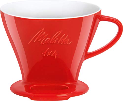 Melitta 219032 Filter Porzellan-Kaffeefilter Größe 1x4 Rot von Melitta