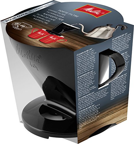 Melitta Kaffeehalter für Filtertüten, Kaffeefilter 1x4 Standard, Kunststoff, Schwarz, 217564 von Melitta
