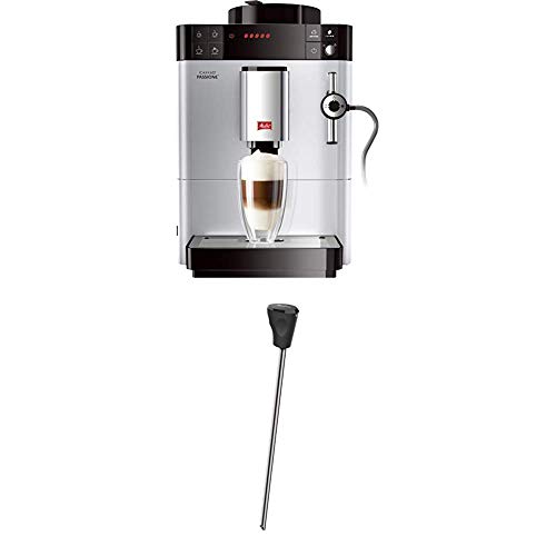 Melitta Caffeo Passione F530-101, Kaffeevollautomat mit Auto-Cappuccinatore-System, Silber + Milchlanze für Kaffeevollautomaten, Edelstahl, Schwarz von Melitta