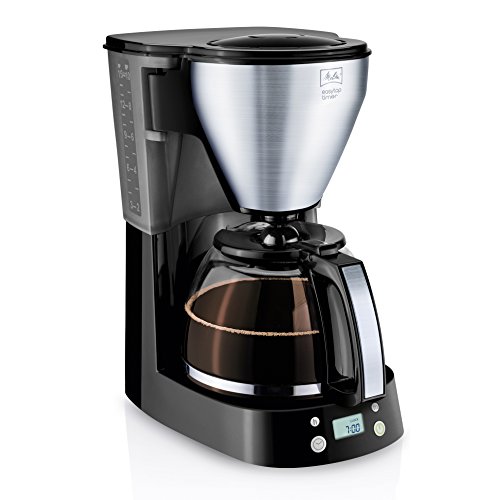 Melitta Easy Top Timer - Filterkaffeemaschine - mit Glaskanne - Timer Funktion - Tropfstopp - 10 Tassen - Schwarz (1010-15) von Melitta