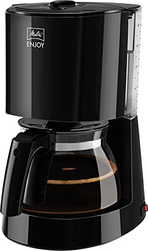 Melitta Enjoy - Filterkaffeemaschine - mit Glaskanne - Tropfstopp - 10 Tassen - Schwarz (1017-02) von Melitta