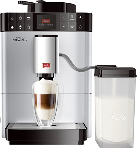 Melitta Caffeo Varianza CSP F570-101, Kaffeevollautomat mit Milchbehälter, One Touch Funktion, 1,2l, Silber von Melitta