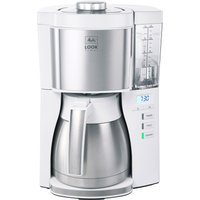 Melitta Filterkaffeemaschine "LOOK Therm Timer 1025-17 weiß", 1,25 l Kaffeekanne, Papierfilter, 1x4 von Melitta