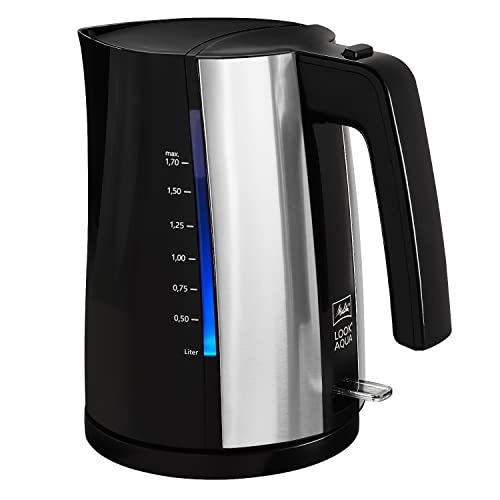 Wasserkocher - MELITTA - Look Aqua 1026-02 BK SST, mit automatischer Endabschaltung, verdecktem Heizelement und Überhitzungsschutz, 1,7 L, 2400 W von Melitta