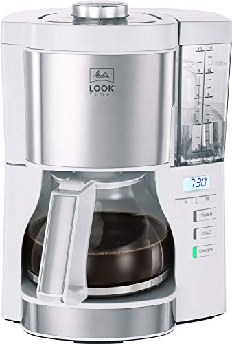 Melitta Look Timer- Filterkaffeemaschine - Timer Funktion - Tropfstopp - 10 Tassen - Weiß (1025-07) von Melitta