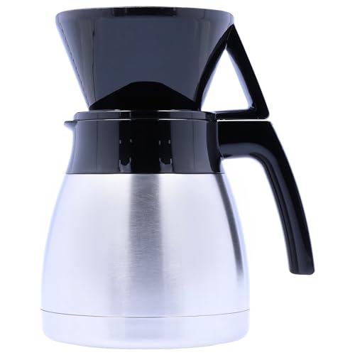 Melitta Pour-Over Kaffeebrauer & Edelstahl-Karaffen-Set mit Kaffeefiltern, 1,2 l Set von Melitta