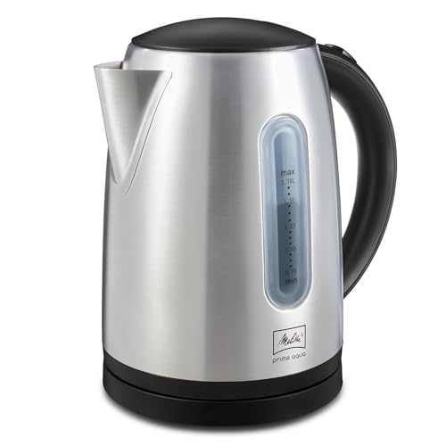 Wasserkocher - MELITTA - Prime Aqua, Edelstahl, 1,7 L, 2200 W, herausnehmbarer Kalkfilter, LED Beleuchtung, 1018-02 von Melitta