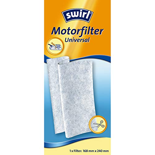 Swirl Motorfilter Universal (für Staubsauger, Zuschneidbarer Filter zum Schutz des Staubsaugermotors, Geeignet z.B. für AEG, Philips, Kärcher, Miele, Siemens, Rowenta, Samsung, Bosch) von Melitta