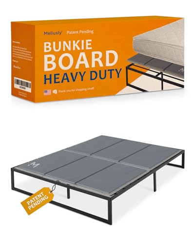 Meliusly Strapazierfähiges 10 mm Bunkie-Bunkie-Brett, King-Size (198 x 203 cm), zum Patent angemeldetes flaches Bettbrett-Design, atmungsaktiv, geräuschminimierend, feuchtigkeitsbeständig, flache von Meliusly