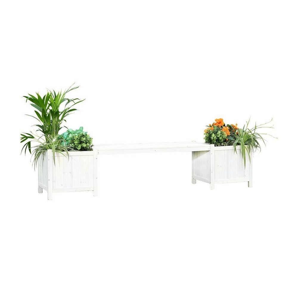 Melko Gartenbank Gartenbank Sitzbank mit 2 Blumenkästen Holz (Stück, 1-St., Einzelartikel), Imprägniert von Melko