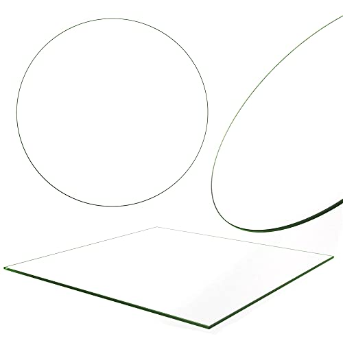 Melko Kaminglas Tischplatte Bodenplatte Funkenschutz ESG Sicherheitsglas Klarglas ver. Größen & Formen Glasplatte Ofenglas Kaminplatte (Rechteckig, 80x80cm) von Melko