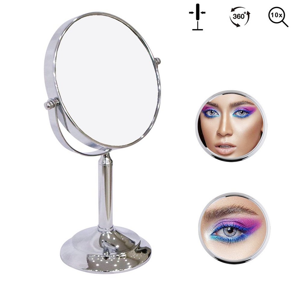 Melko Kosmetikspiegel Spiegel Badspiegel Schminkspiegel 10Fache Vergrößerung (Stück), 10-fache Vergrößerung von Melko