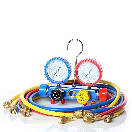 Melko Monteurhilfe Set 4-Wege für R134 R410a R22 R407c inkl. 4 Füllschläuchen von Melko