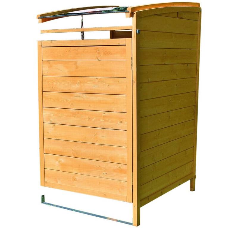 Melko Mülltonnenbox Mülltonnenverkleidung Mülltonnenbox 240L aus Holz Anbaubox Gartenbox (Stück, 1 St., Box), Deckel mit Zinkauflage von Melko