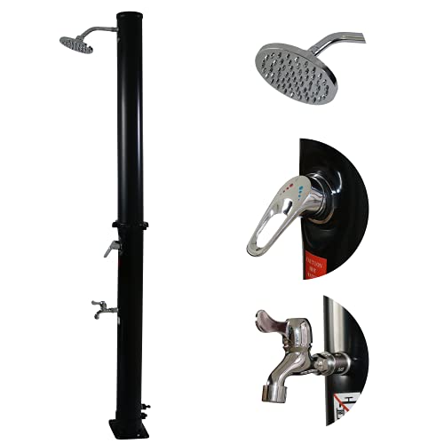 Melko Solardusche 20 Liter Gartendusche Schwarz Pooldusche Außendusche Campingdusche - Farbauswahl (Schwarz) von Melko