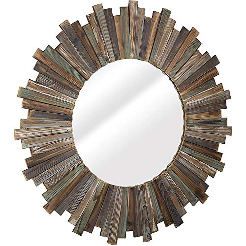 Melko Wandspiegel rund 90 cm Shabby Chic Spiegel Hängespiegel Flurspiegel von Melko