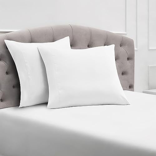 Mellanni Kopfkissenbezug 80x80 2er Set - Mit Umschlagverschluss - Weich und Bügelfrei, Oeko-Tex Zertifiziert - (80x80 cm, Weiß) von Mellanni