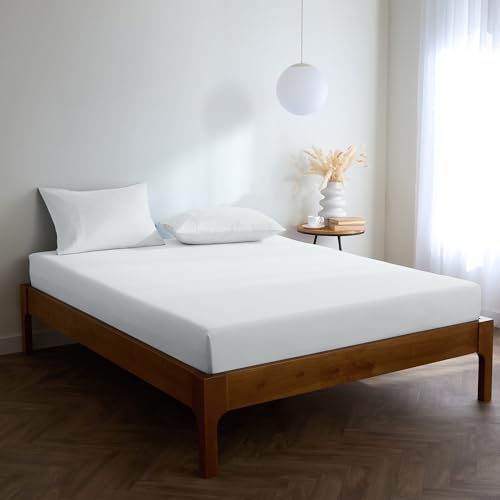 Mellanni Spannbettlaken 140x200cm Boxspringbett - Bis 30cm Matratzenhöhe - Weich, Knitterfrei, Rundum Elastisch - (140x200 cm, Weiß) von Mellanni