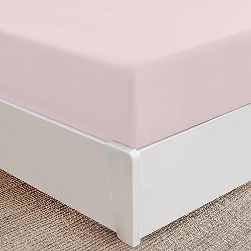 Mellanni Spannbettlaken 90x200cm - Bis 30cm Matratzenhöhe - Weich, Knitterfrei, Rundum Elastisch - (90x200 cm, Errötendes Rosa) von Mellanni