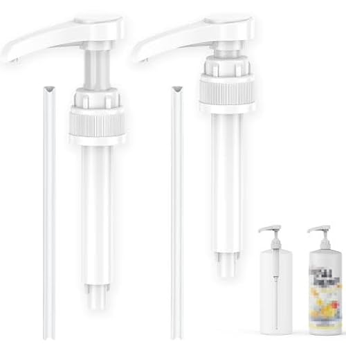 Mellbree Dosierpumpe 1L Sirup für 28/410 Gewindebehälter，Einfach zu konfigurierende 1:80 Sportgetränke，Wiederverwendbarer Pumpspender mit Lock-Funktion, Einzelverpackung (2 Stück) von Mellbree