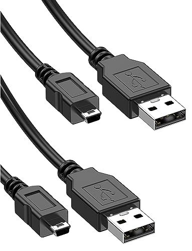 Mellbree Kabel kompatibel mit Tiptoi, 2 Stück 1M USB Kabel für Ravensburger TipToi 1/2/3 Generation Datenkabel Datenübertragung Synchronisierung Schwarz (2 Stück) von Mellbree