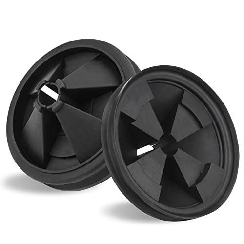 Müllentsorgungs-Spritzschutz, 2er-Pack, 9,5 cm (3 3/8 Zoll), QCB-AM, Spülbeckenleitwand, kompatibel mit InSinkErator Evolution Serie 2022, verbesserte abnehmbare Leise Kragenabdeckung, EPDM-Gummi-Ablaufstopfen-Einsatz von Mellbree
