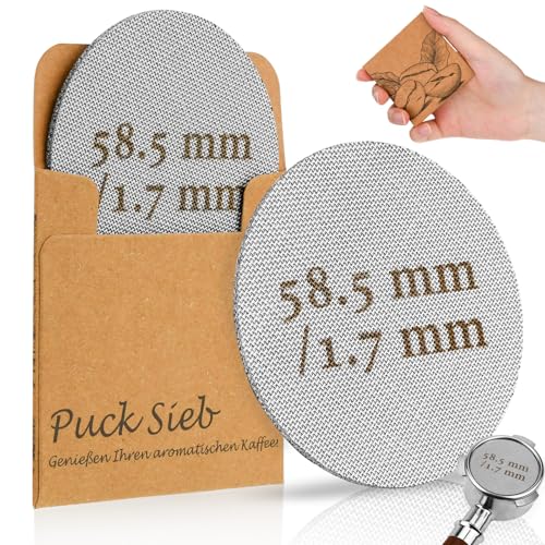 Puck Screen 58mm, Puck Screen 58.5 Puck Sieb Mellbree 2 Stück Gesinterte Kaffeefilter für Espresso Coffee Siebträger Zubehör 1.7mm Dicke 150μm Edelstahl 316 Wiederverwendbar Rostfrei von Mellbree