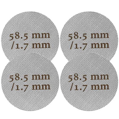 Puck Screen 58mm, Puck Screen 58.5 Puck Sieb Mellbree 4 Stück Gesinterte Kaffeefilter für Espresso Coffee Siebträger Zubehör 1.7mm Dicke 150μm Edelstahl 316 Wiederverwendbar Rostfrei von Mellbree